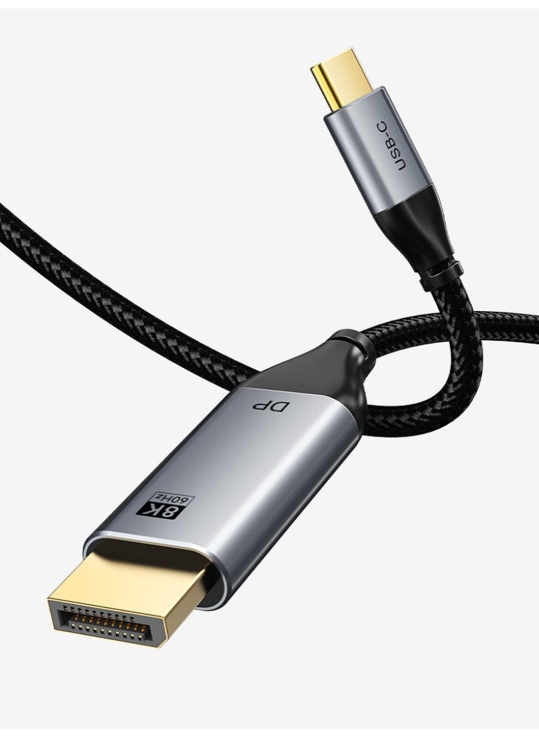 CABLETIME USB C TO DISPLAYPORT 1.4 CABLE 8K 60HZ 4K 144HZ - Image 1